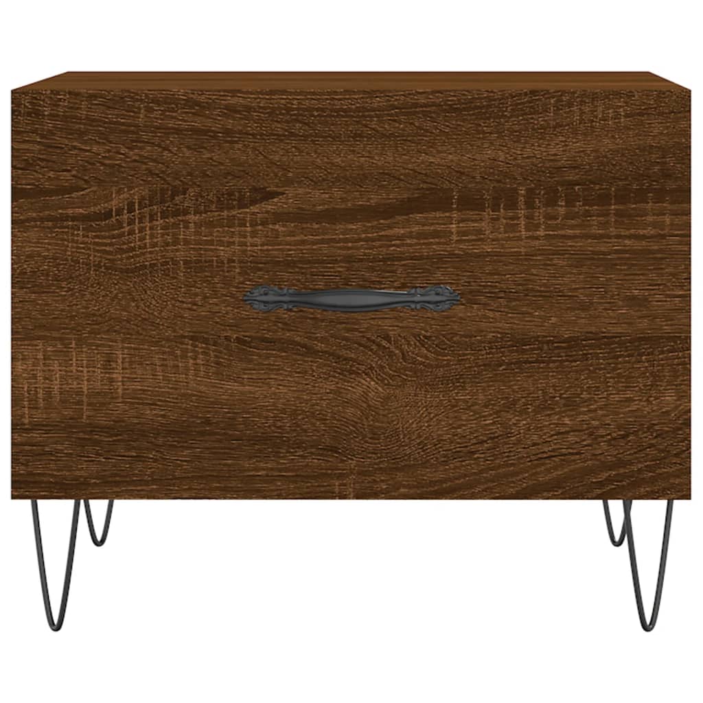 Table basse aspect chêne marron 50x50x40 cm en bois