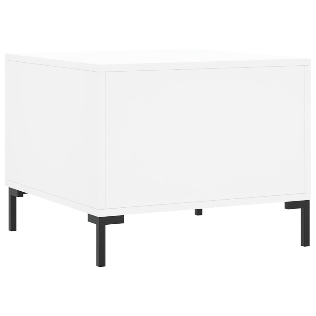 Table basse blanche 50x50x40 cm en bois