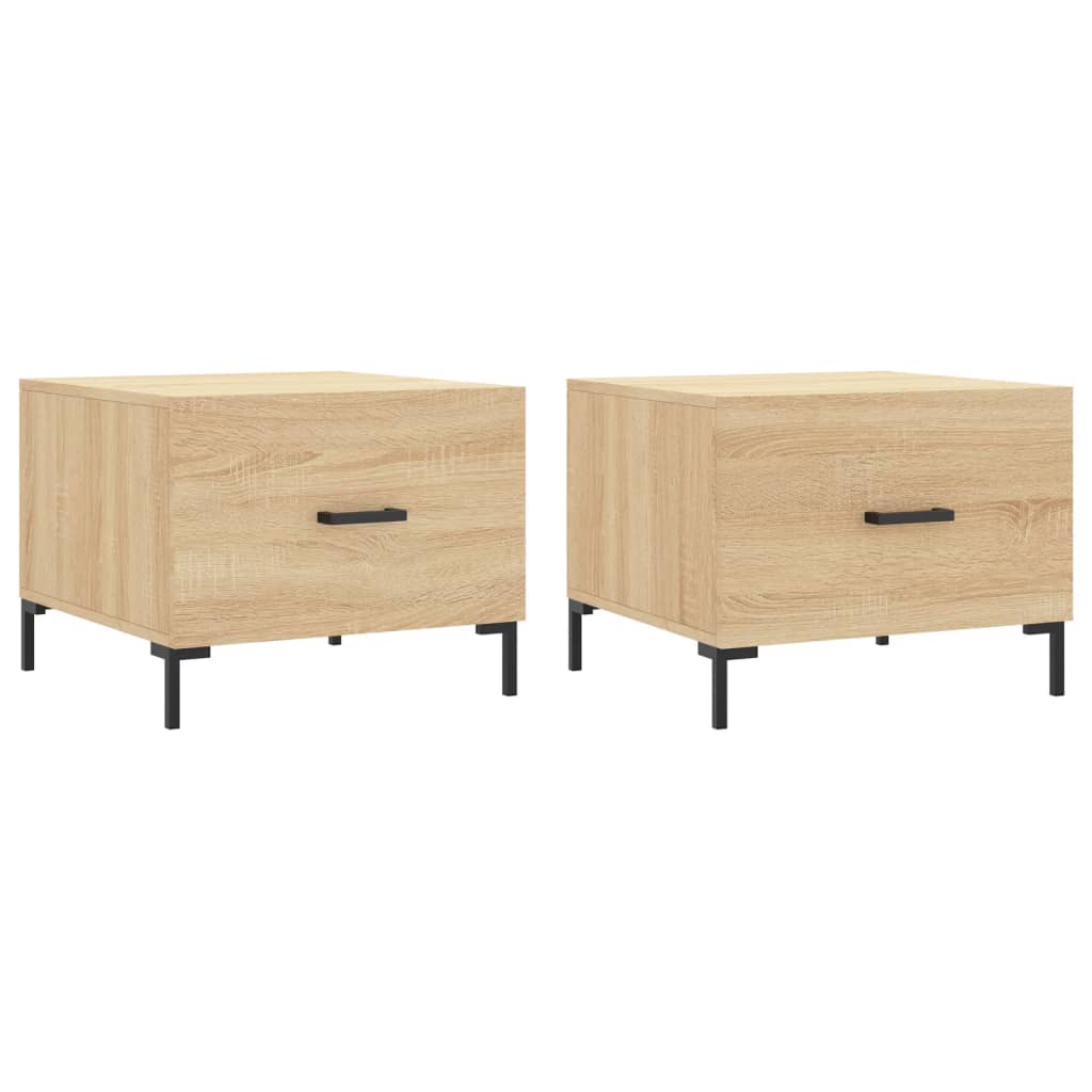 Coffee tables 2 pcs. Sonoma oak 50x50x40 cm wood material