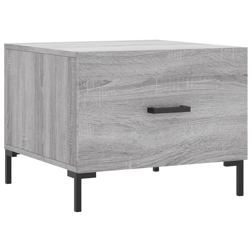 Table basse Sonoma grise 50x50x40 cm en bois