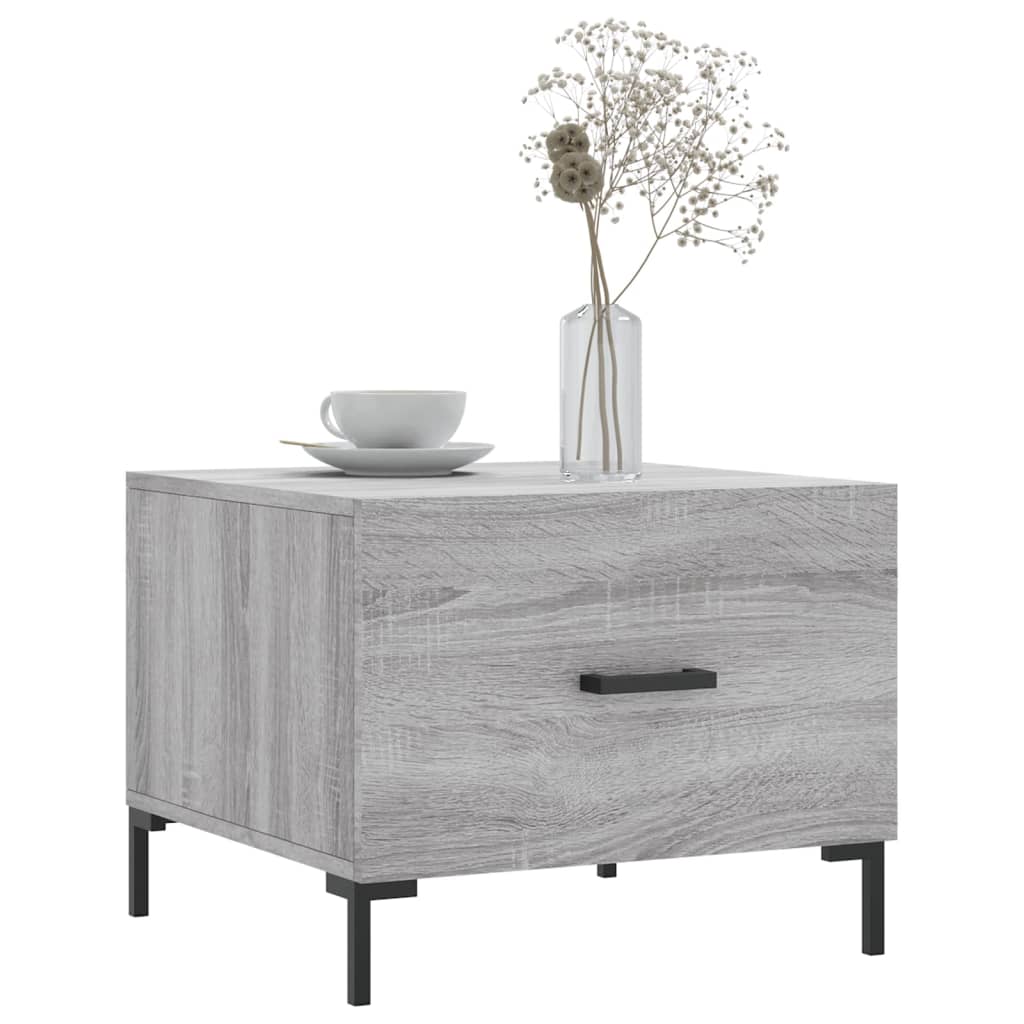 Table basse Sonoma grise 50x50x40 cm en bois