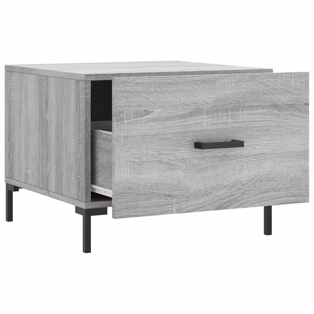 Table basse Sonoma grise 50x50x40 cm en bois