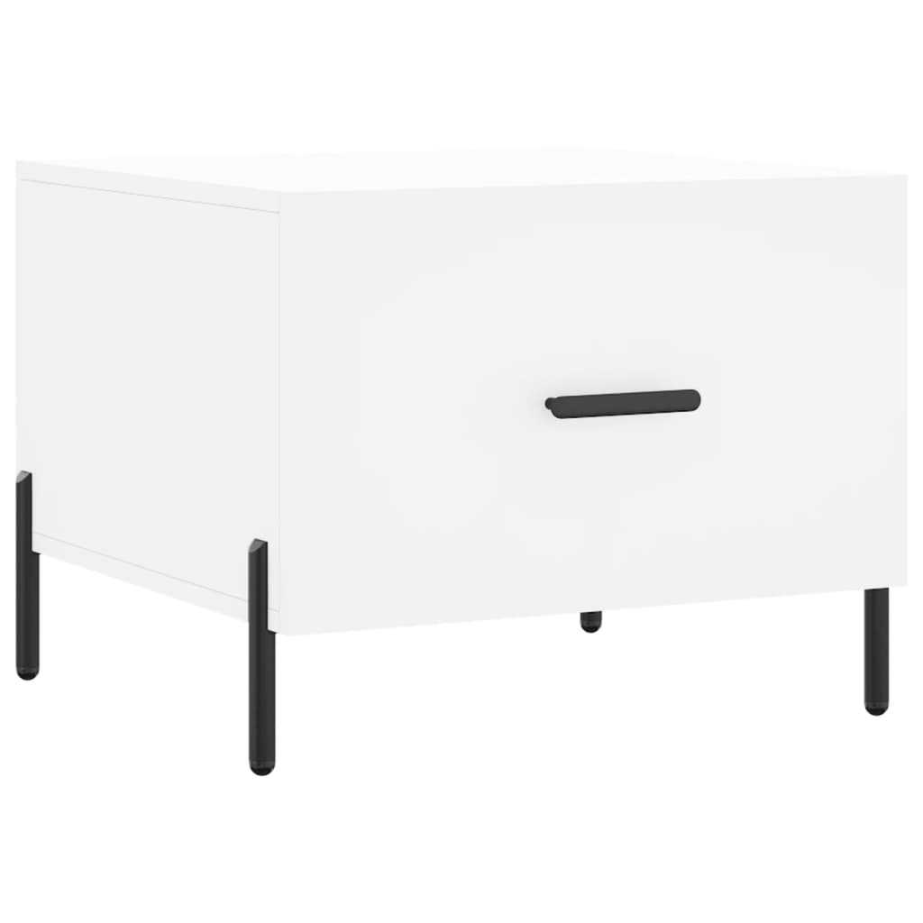 Table basse blanche 50x50x40 cm en bois