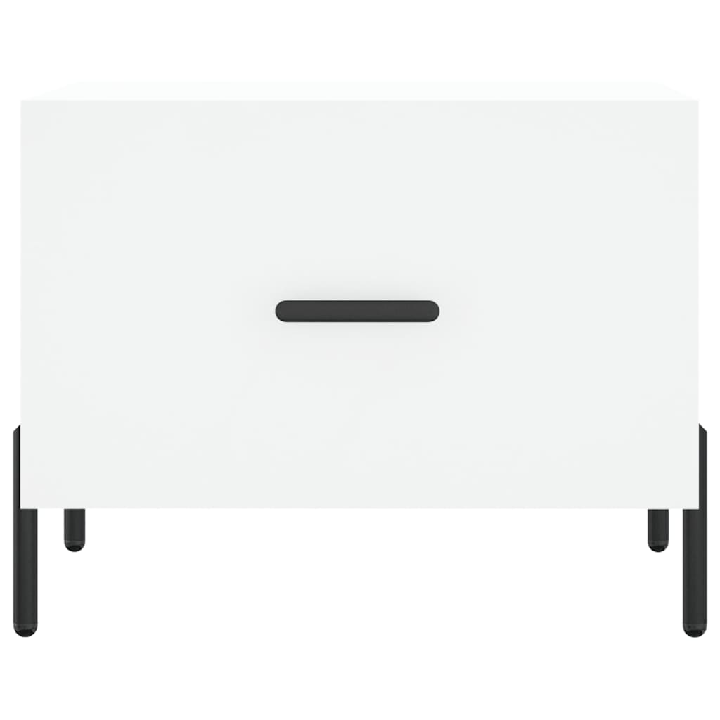 Table basse blanche 50x50x40 cm en bois