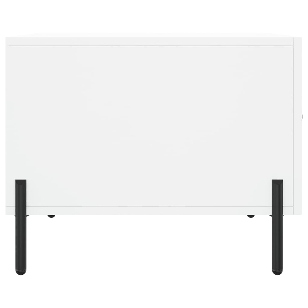 Table basse blanche 50x50x40 cm en bois