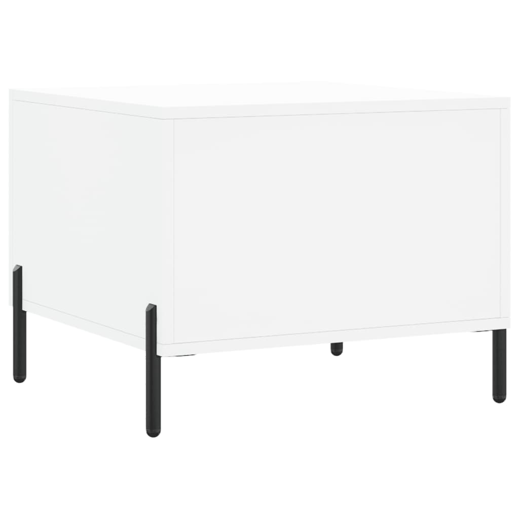 Table basse blanche 50x50x40 cm en bois