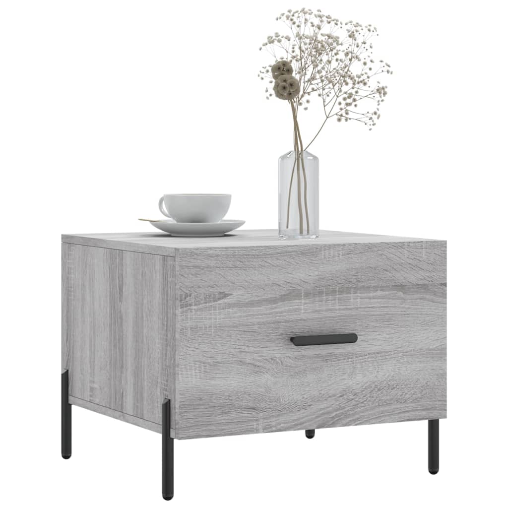 Table basse Sonoma grise 50x50x40 cm en bois