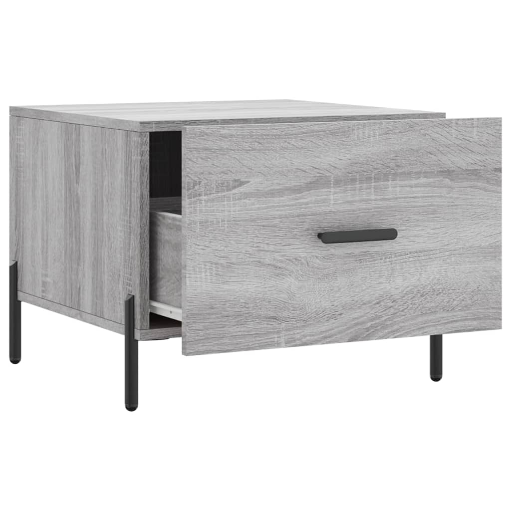Table basse Sonoma grise 50x50x40 cm en bois