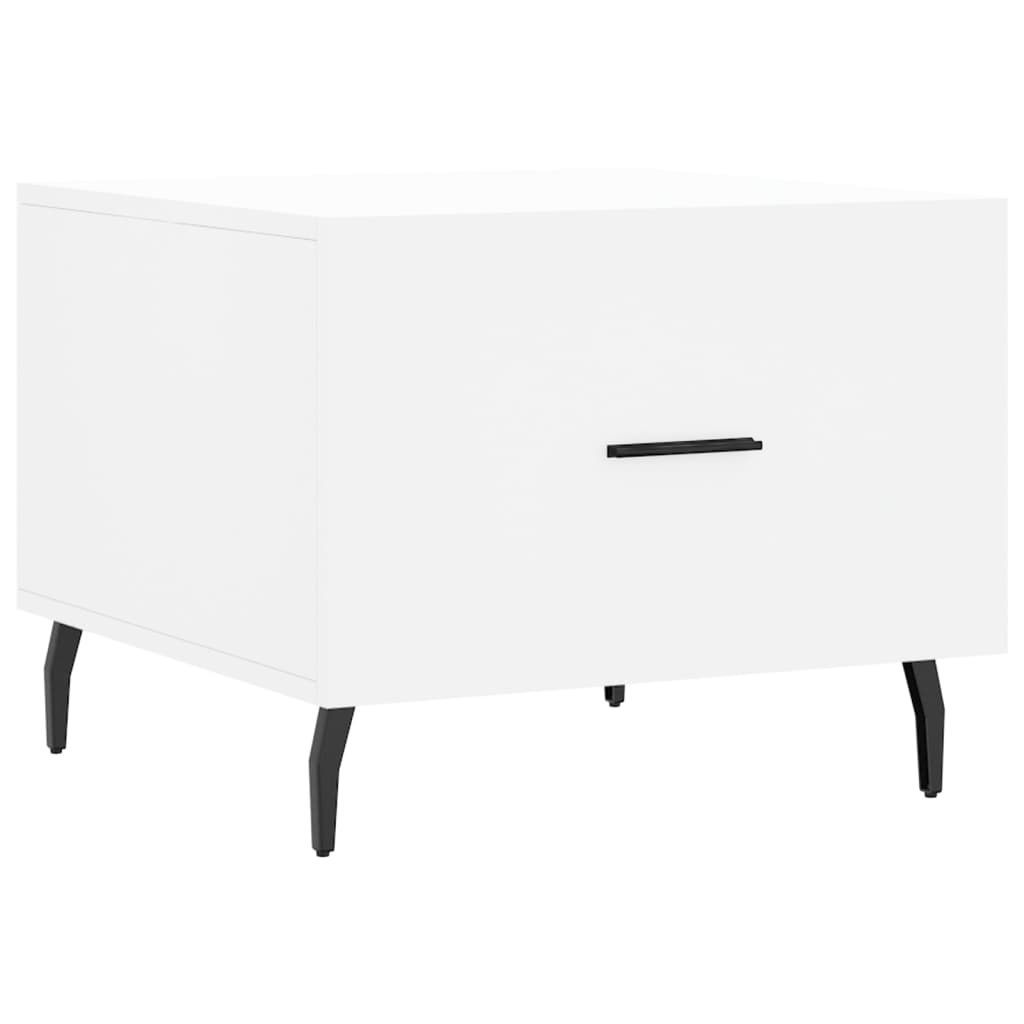 Table basse blanche 50x50x40 cm en bois