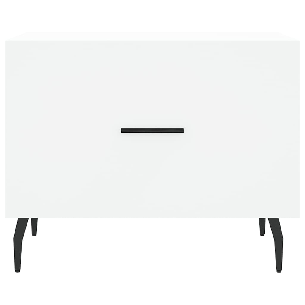 Table basse blanche 50x50x40 cm en bois