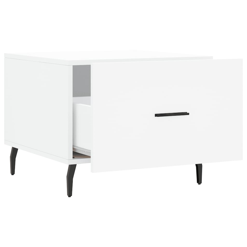 Table basse blanche 50x50x40 cm en bois