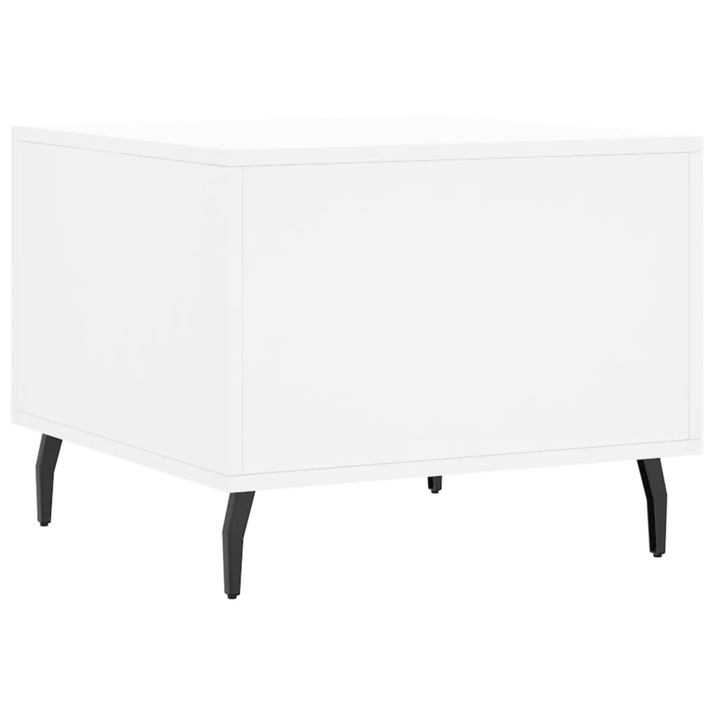 Table basse blanche 50x50x40 cm en bois