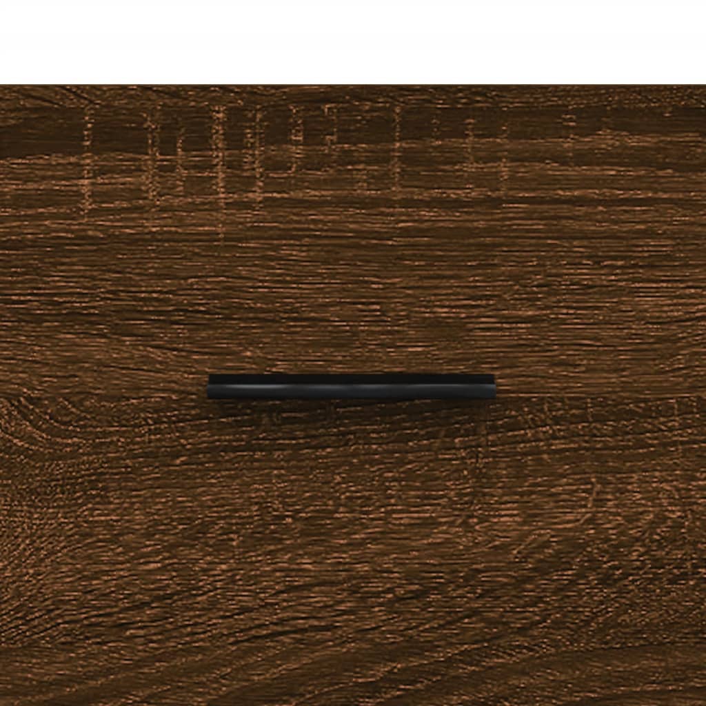 Table basse aspect chêne brun 50x50x40 cm en bois