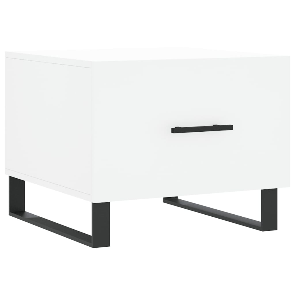 Table basse blanche 50x50x40 cm en bois