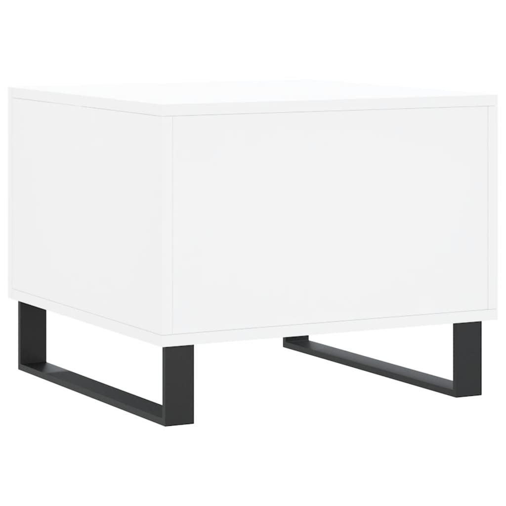 Table basse blanche 50x50x40 cm en bois