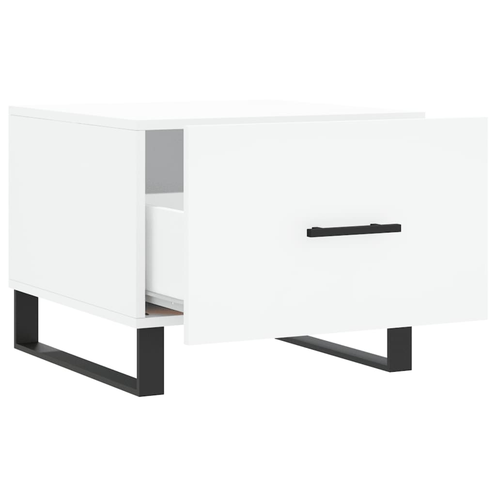 Tables basses 2 pcs. Blanc 50x50x40 cm en bois