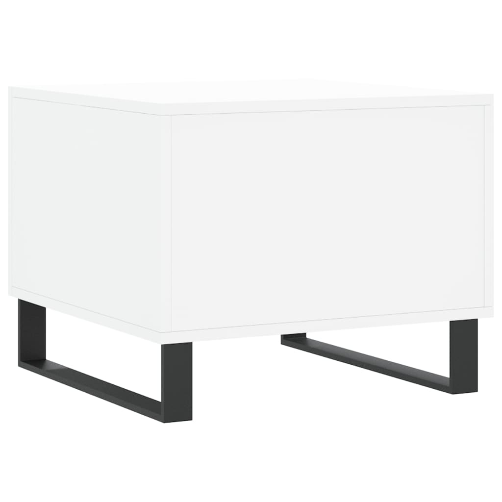 Tables basses 2 pcs. Blanc 50x50x40 cm en bois