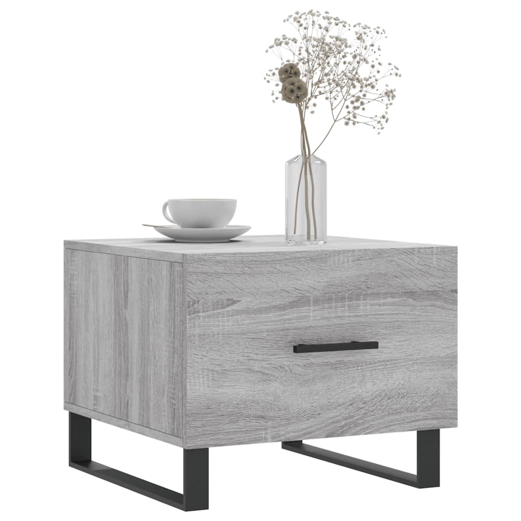 Table basse Sonoma grise 50x50x40 cm en bois
