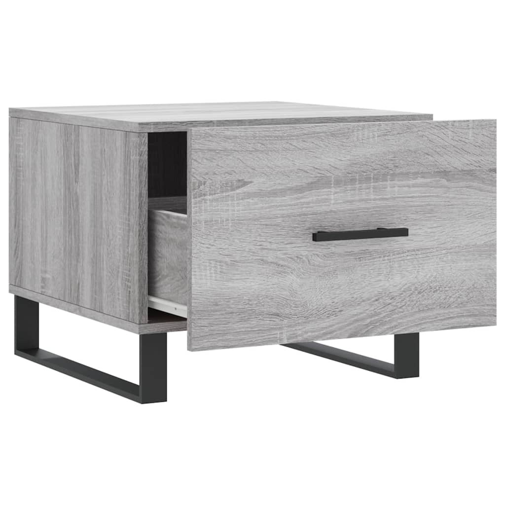 Table basse Sonoma grise 50x50x40 cm en bois