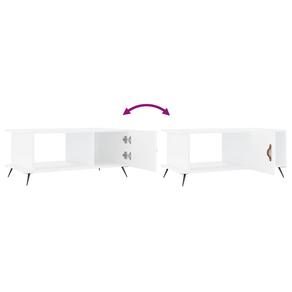 Coffee Table White 90x50x40 cm Wood Material