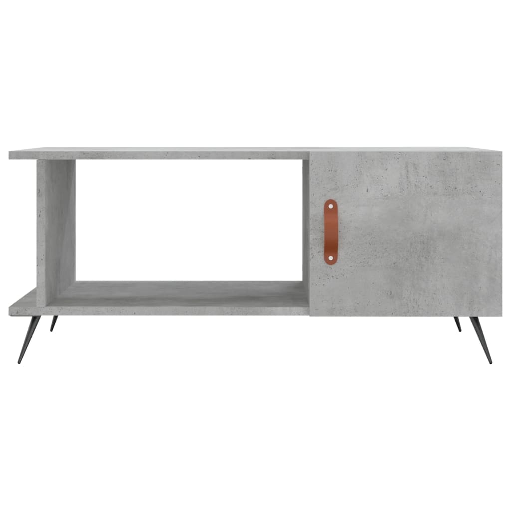 Table basse gris béton 90x50x40 cm en bois