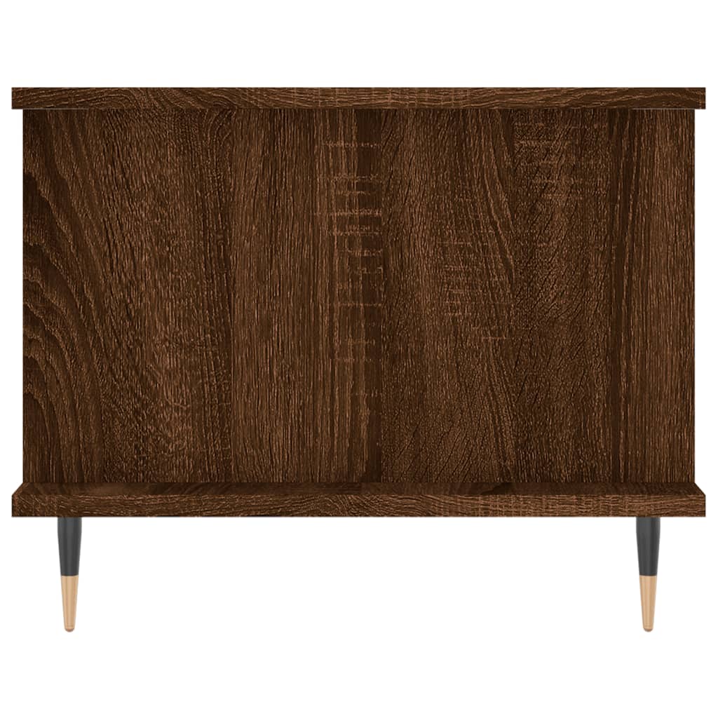 Table basse aspect chêne marron 90x50x40 cm en bois