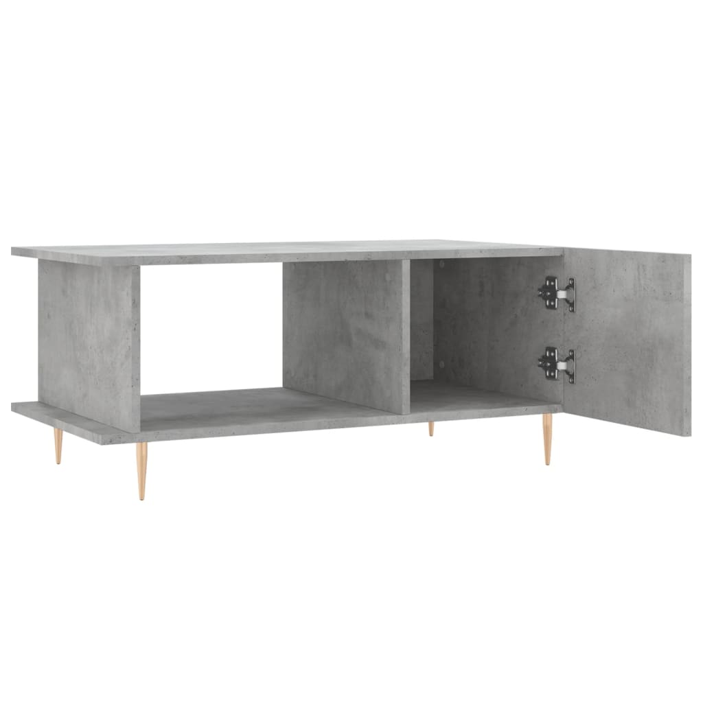 Table basse gris béton 90x50x40 cm en bois