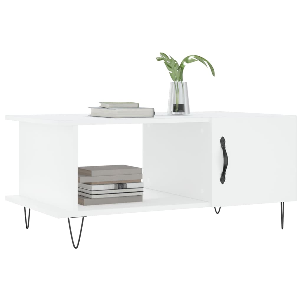 Coffee Table White 90x50x40 cm Wood Material