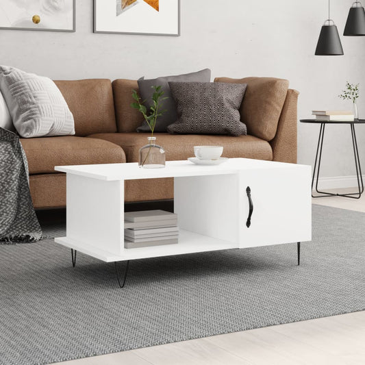 Coffee Table White 90x50x40 cm Wood Material