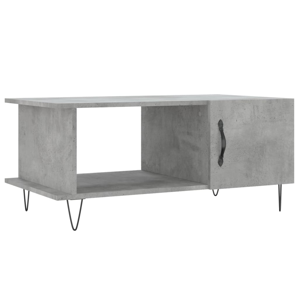 Table basse gris béton 90x50x40 cm en bois