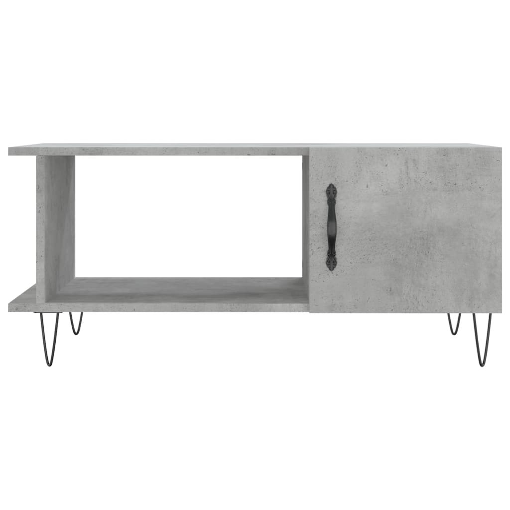 Table basse gris béton 90x50x40 cm en bois