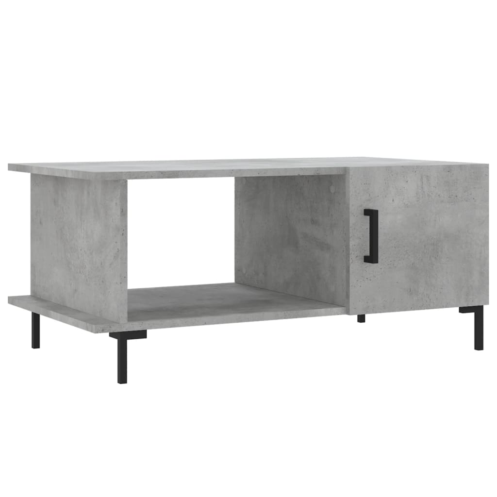 Table basse gris béton 90x50x40 cm en bois