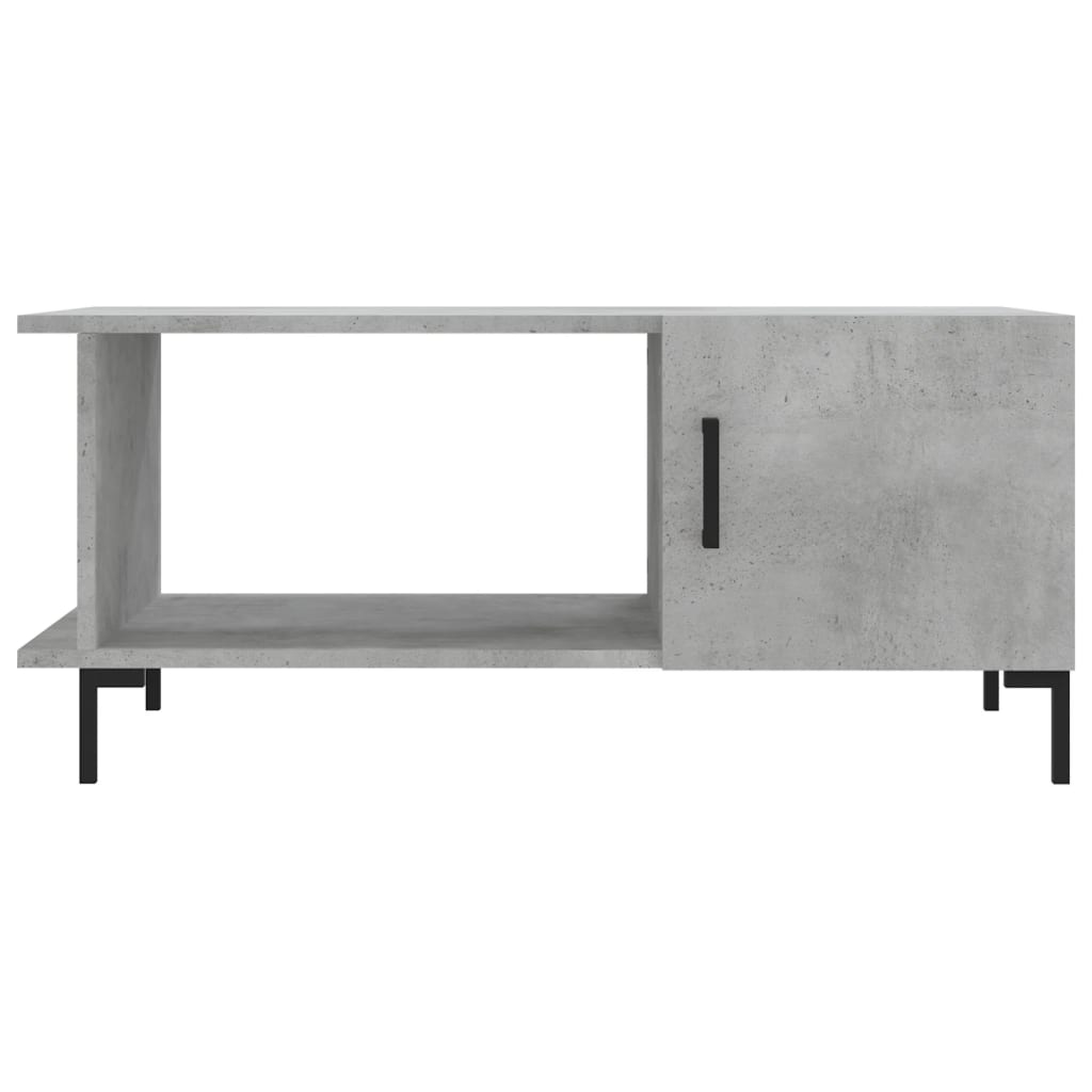 Table basse gris béton 90x50x40 cm en bois