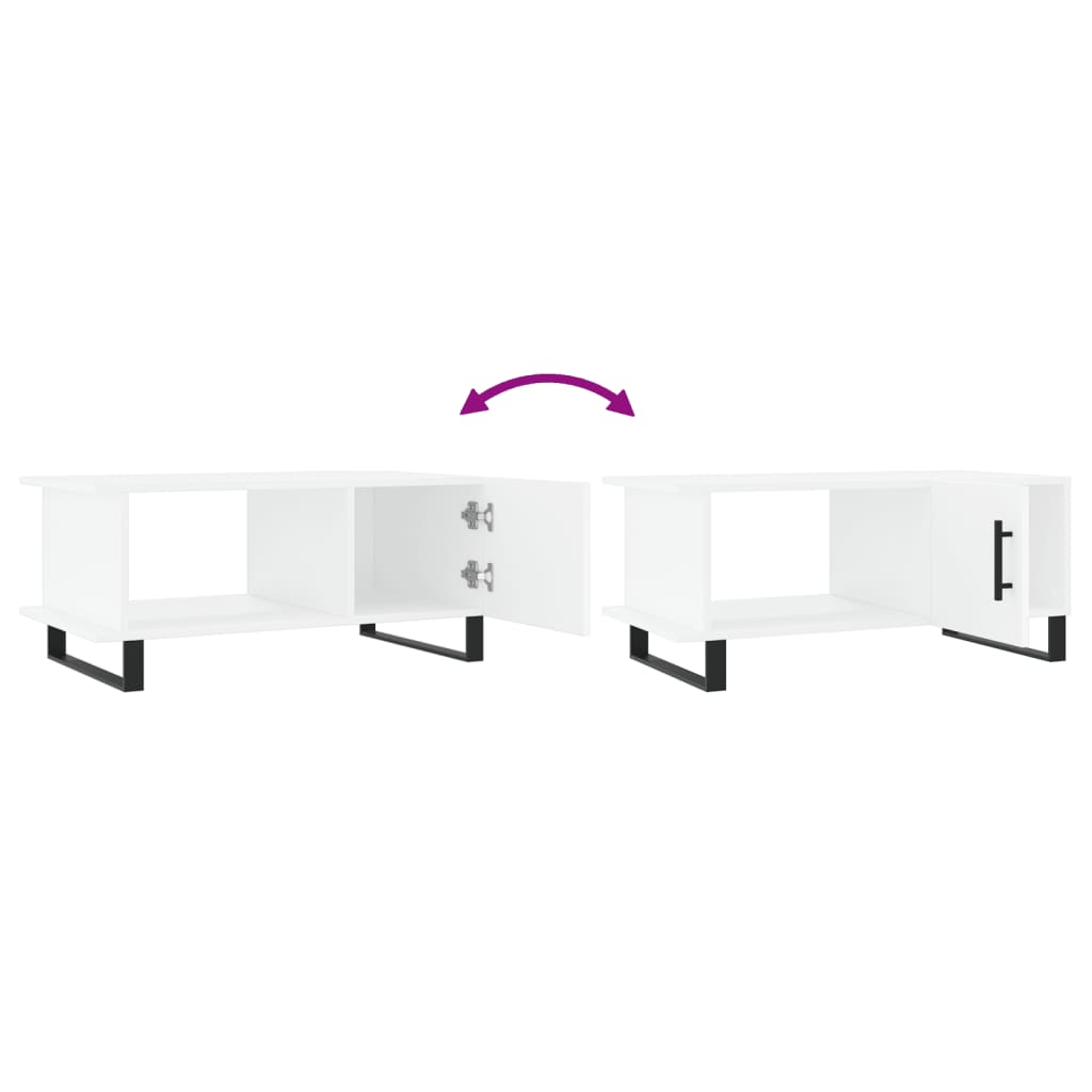Coffee Table White 90x50x40 cm Wood Material
