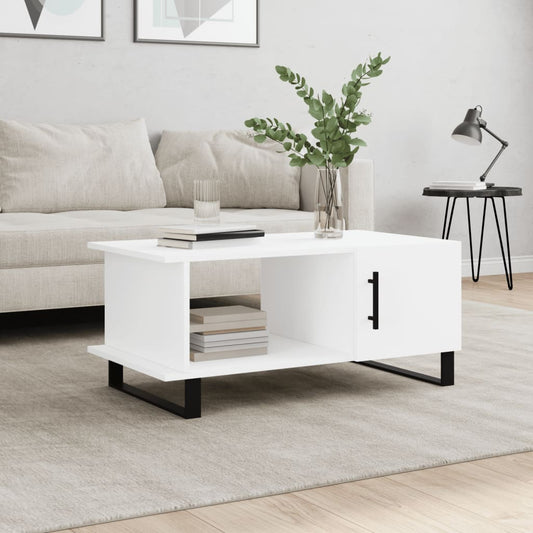 Coffee Table White 90x50x40 cm Wood Material