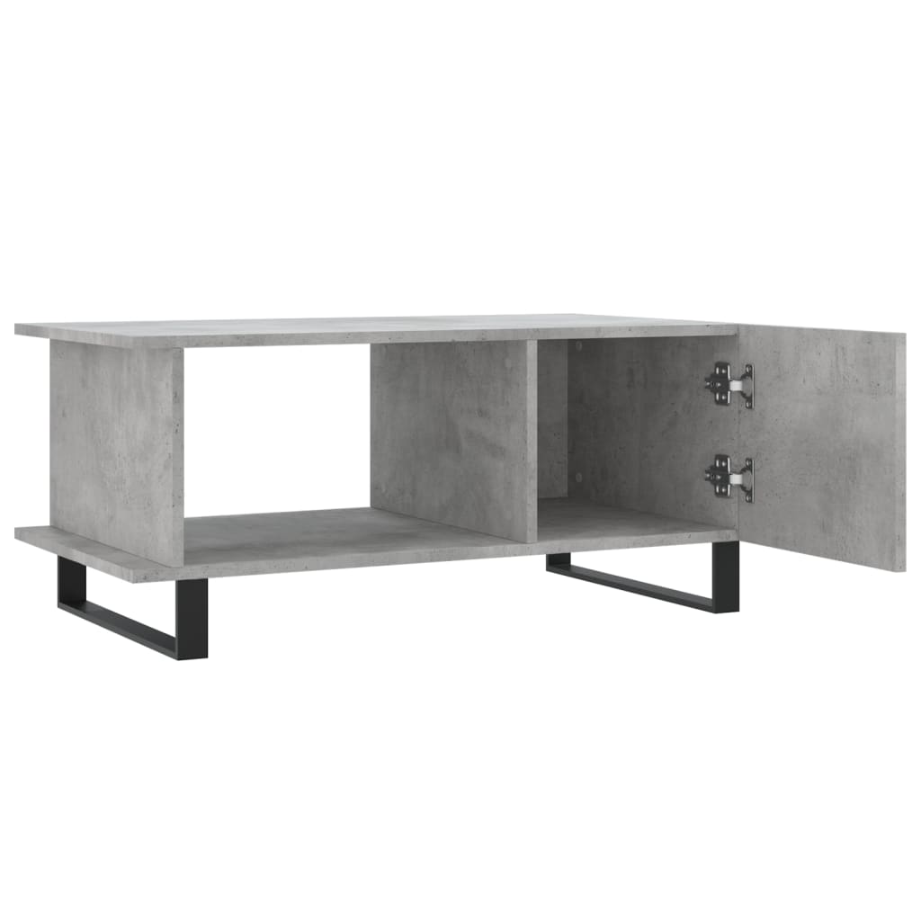 Table basse gris béton 90x50x40 cm en bois