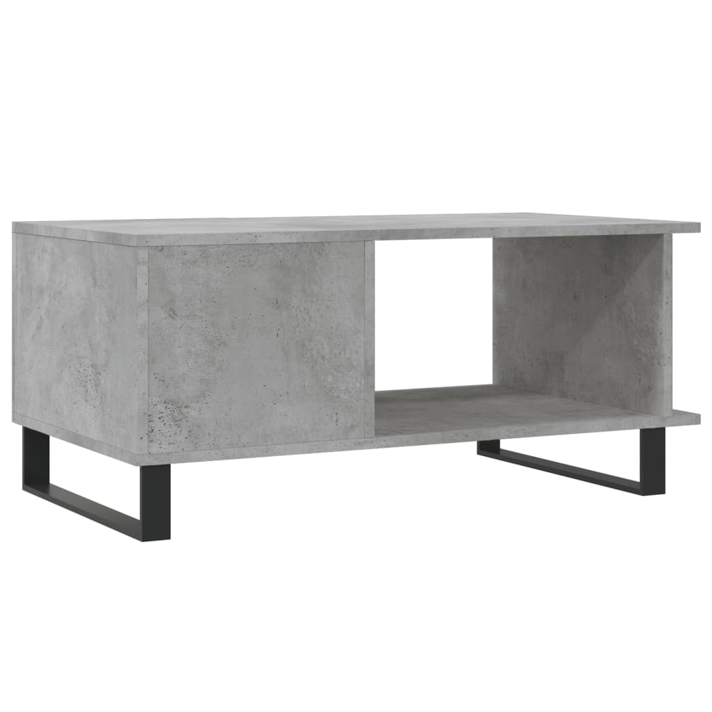 Table basse gris béton 90x50x40 cm en bois