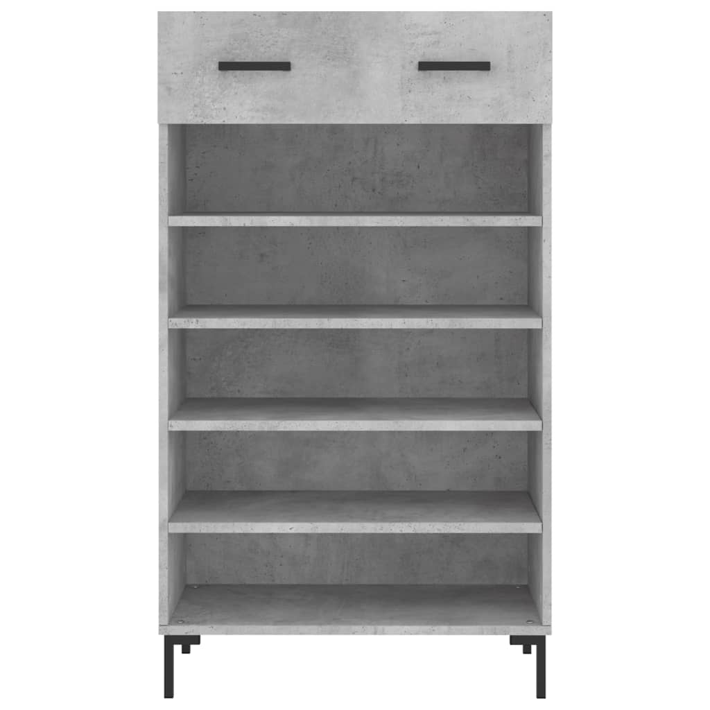 Shoe Cabinet Concrete Grey 60x35x105 cm Wood Material