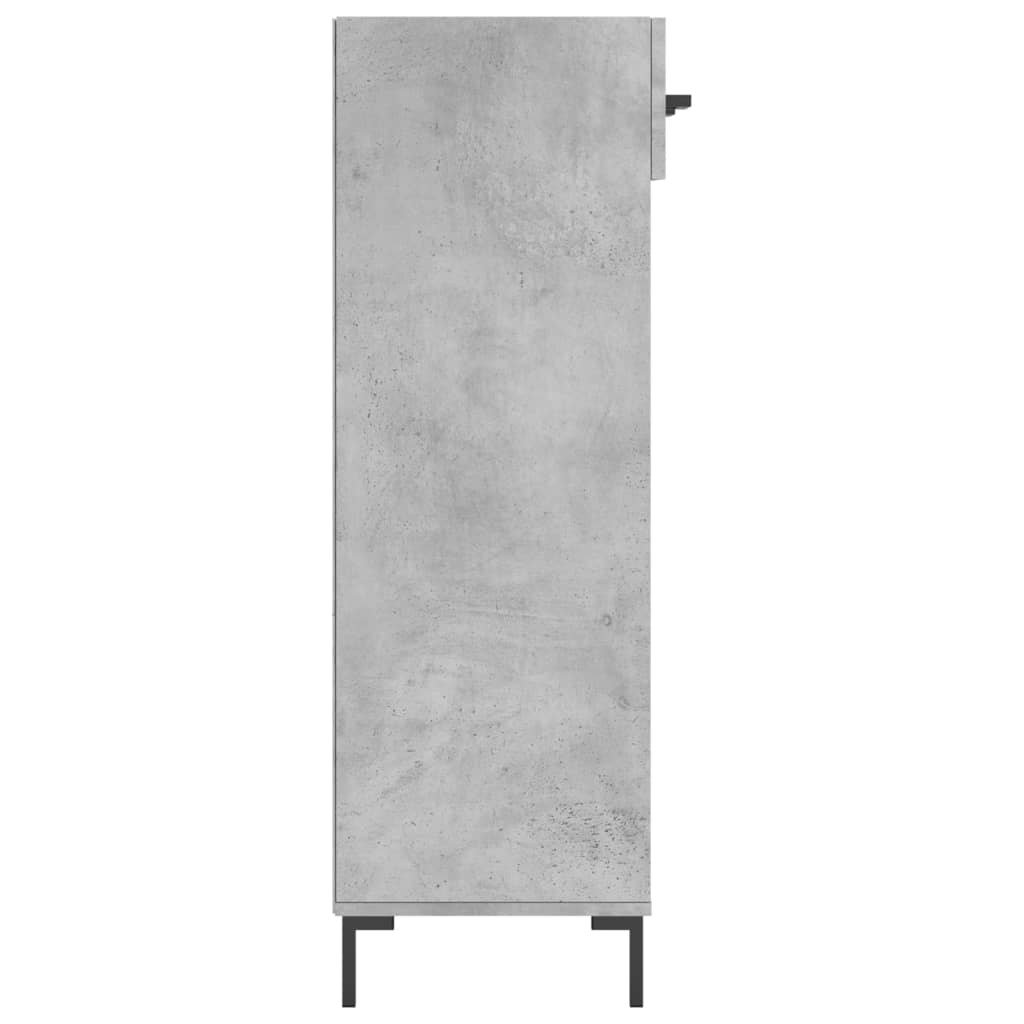 Shoe Cabinet Concrete Grey 60x35x105 cm Wood Material