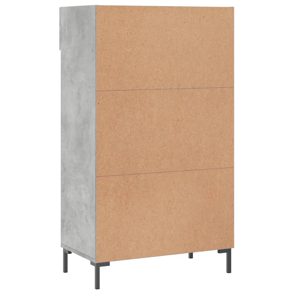 Shoe Cabinet Concrete Grey 60x35x105 cm Wood Material