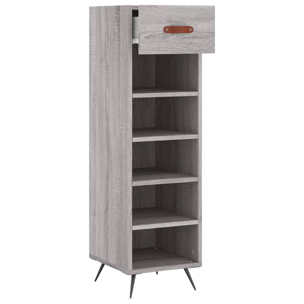 Schuhschrank Grau Sonoma 30x35x105 cm Holzwerkstoff