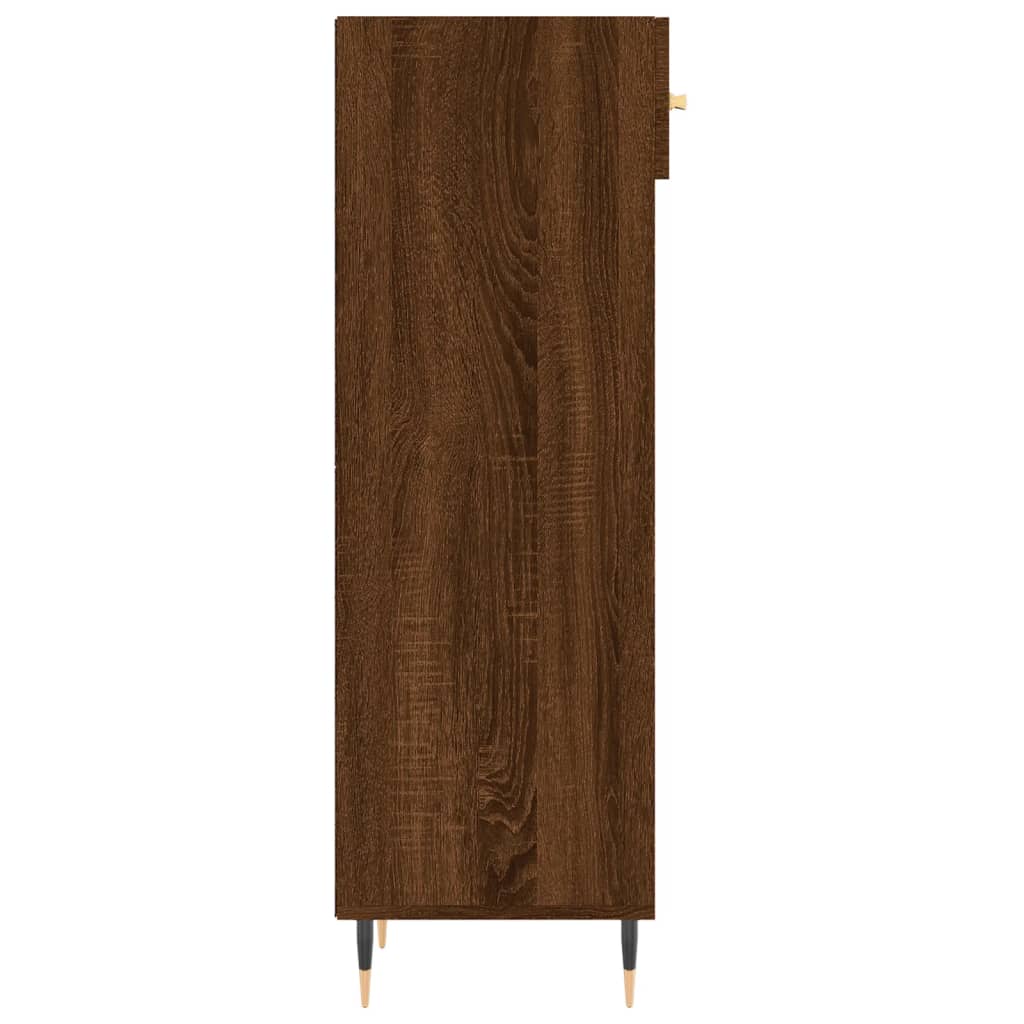 Shoe Cabinet Brown Oak Look 30x35x105 cm Wood Material