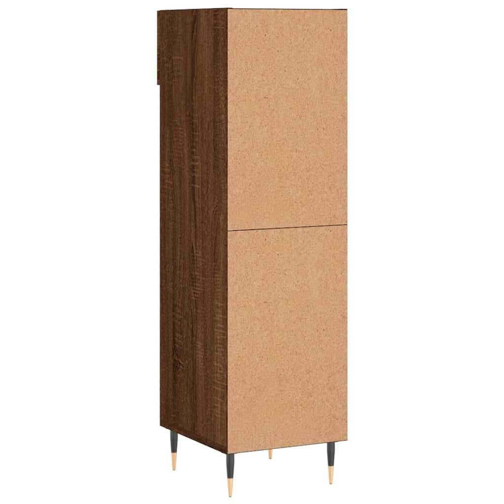 Shoe Cabinet Brown Oak Look 30x35x105 cm Wood Material