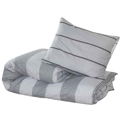 Bettwäsche-Set Hellgrau 225x220 cm Baumwolle