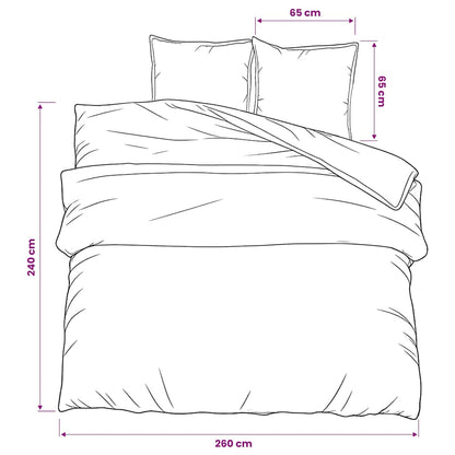 Bettwäsche-Set Mehrfarbig 260x240 cm Baumwolle