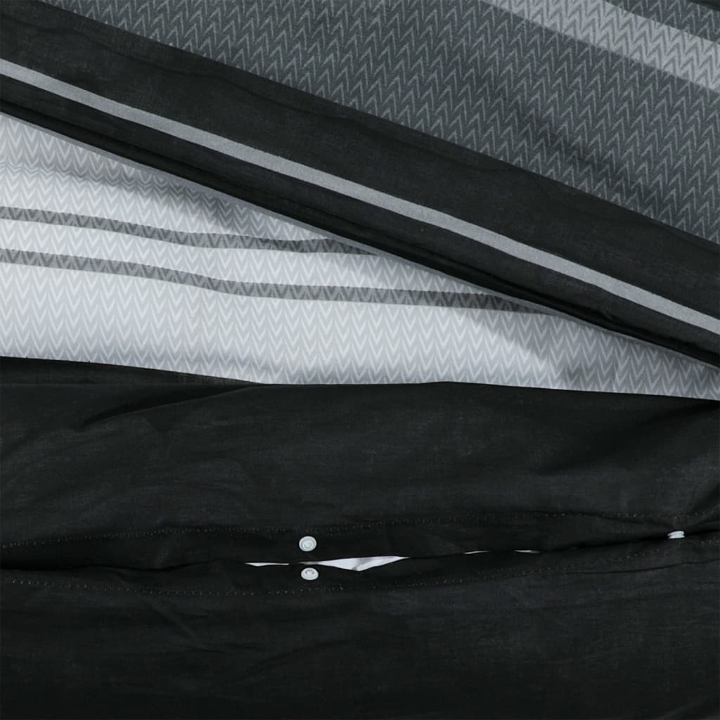 Parure de lit noir et blanc 155x220 cm coton