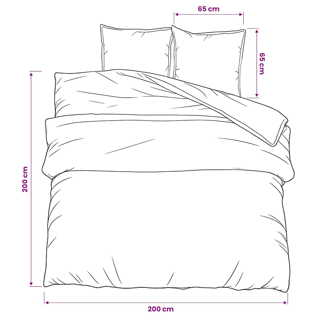 Bettwäsche-Set Rosa 200x200 cm Baumwolle