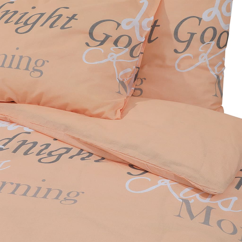 Parure de lit rose 135x200 cm coton