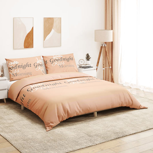 Parure de lit rose 260x220 cm coton