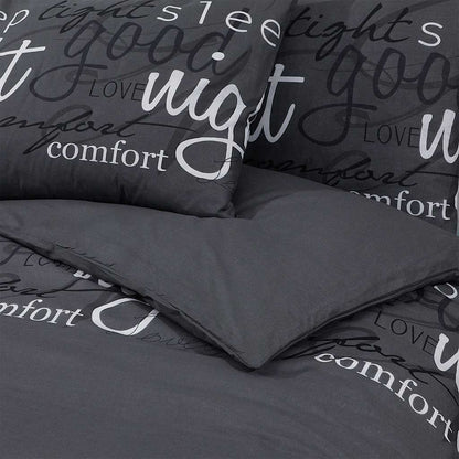 Bettwäsche-Set Schwarz und Weiß 240x220 cm Baumwolle
